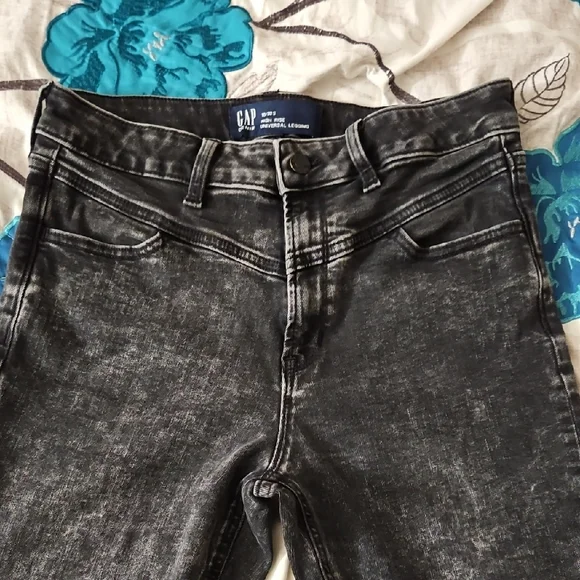 GAP Women's High Rise Seamed Jeggings With Washwell In Gray Love - Picture 2 of 7